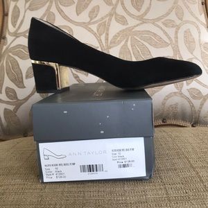 Ann Taylor Black Suede Loafers